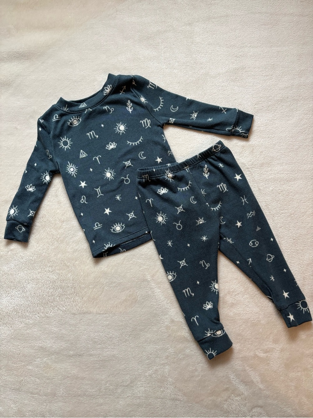 Little Co Kid Pajamas Zodiac Print